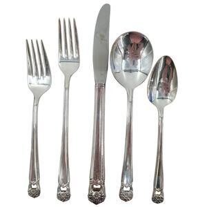 Rogers Brothers Silverplate Eternally Yours Coquette 5‎ Piece Setting 2-8